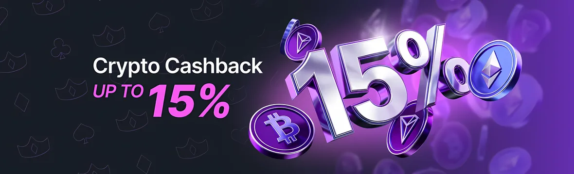 Crypto cashback up to 15% at RichPrize online casino